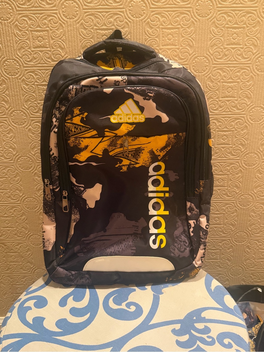 adidas Black & Yellow Graphic Men's Backpack